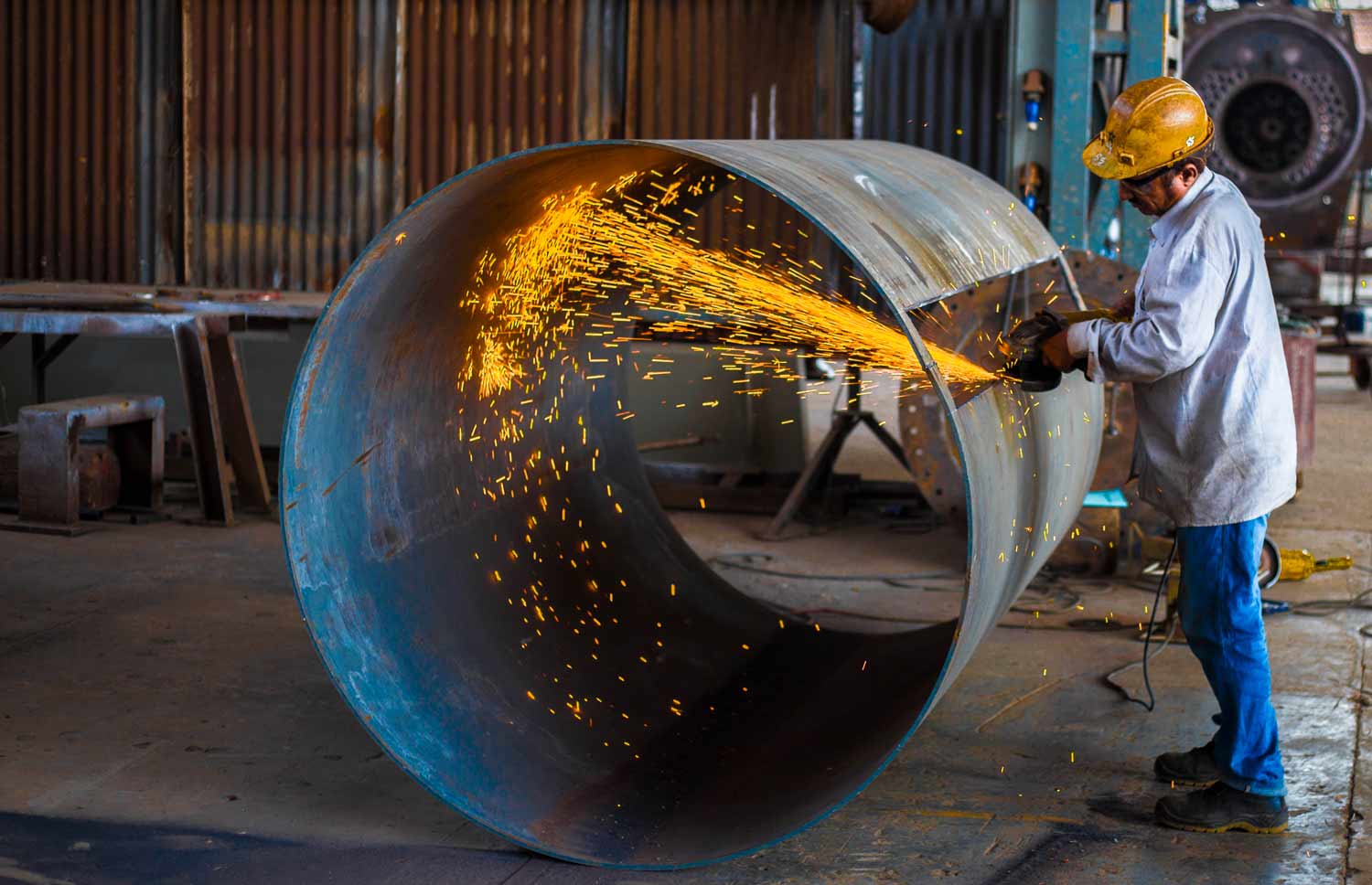 un esempio di fotografia industriale, una lavorazione